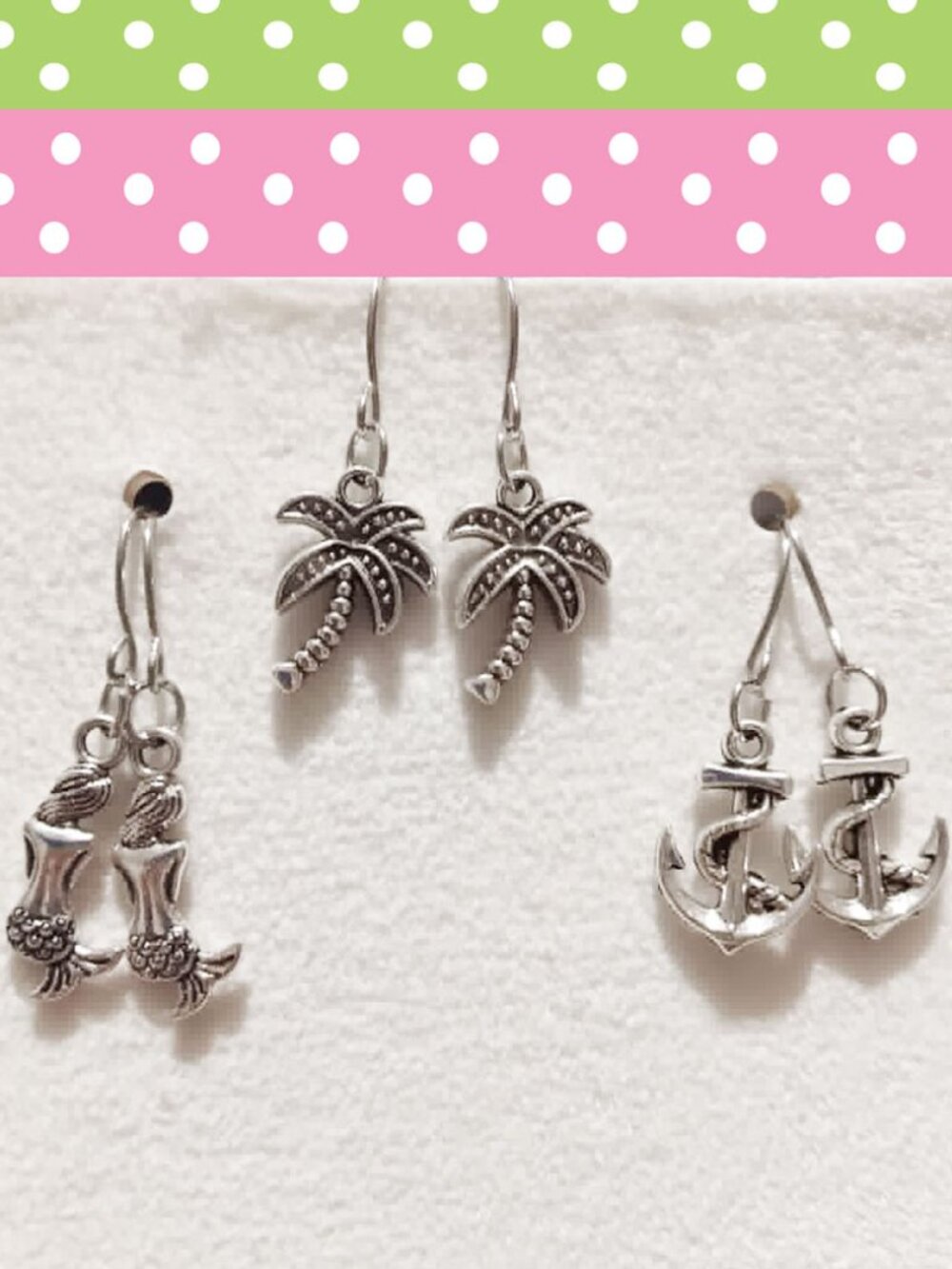 Cute Summer Earrings - 3 pairs